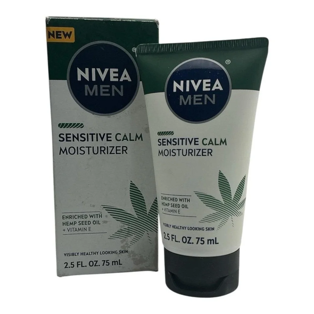 Nivea Men - Sensitive Calm Moisturizer (2.5 fl. oz.) -‎ Hemp Seed Oil Vitamin E